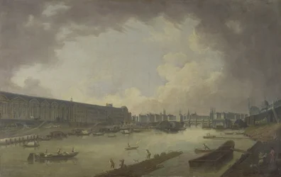 Blick auf die Pont Neuf und die Galerien des Louvre von der Pont Royal
